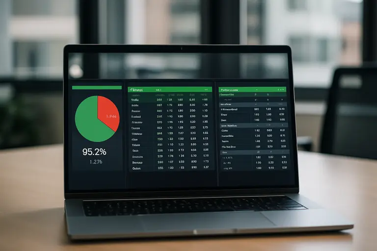 Multiple betting screens compared on a laptop in an office