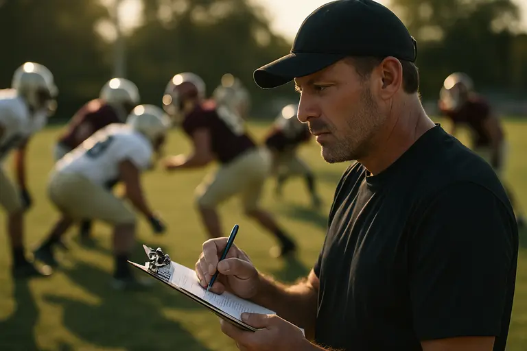Football depth chart notes beside a tablet with totals market prices