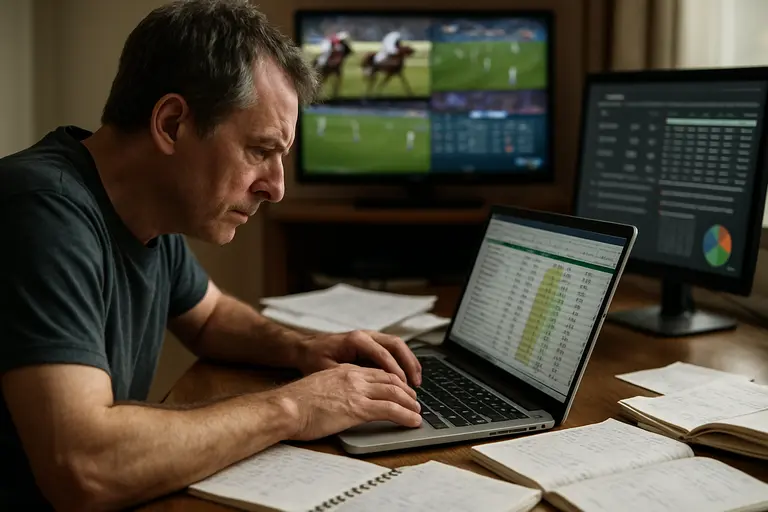 Spreadsheet of implied probabilities next to several live betting screens