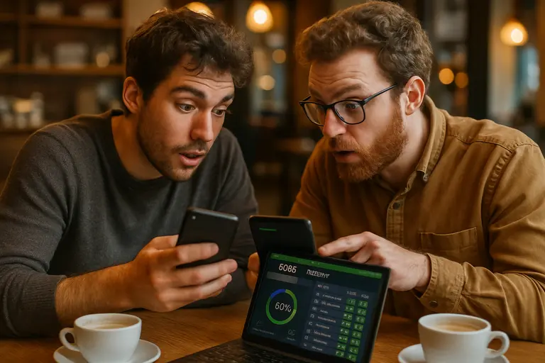 Calculator and notebook used to compare reduced juice break-even rates