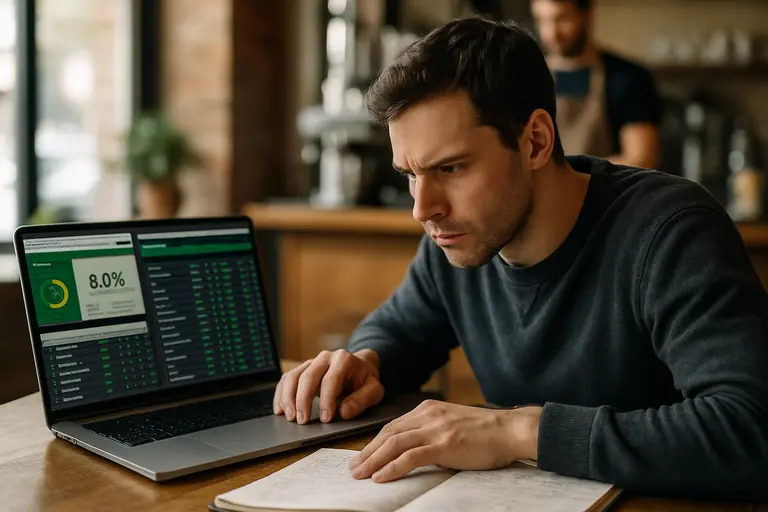 Person comparing odds across several devices at a desk