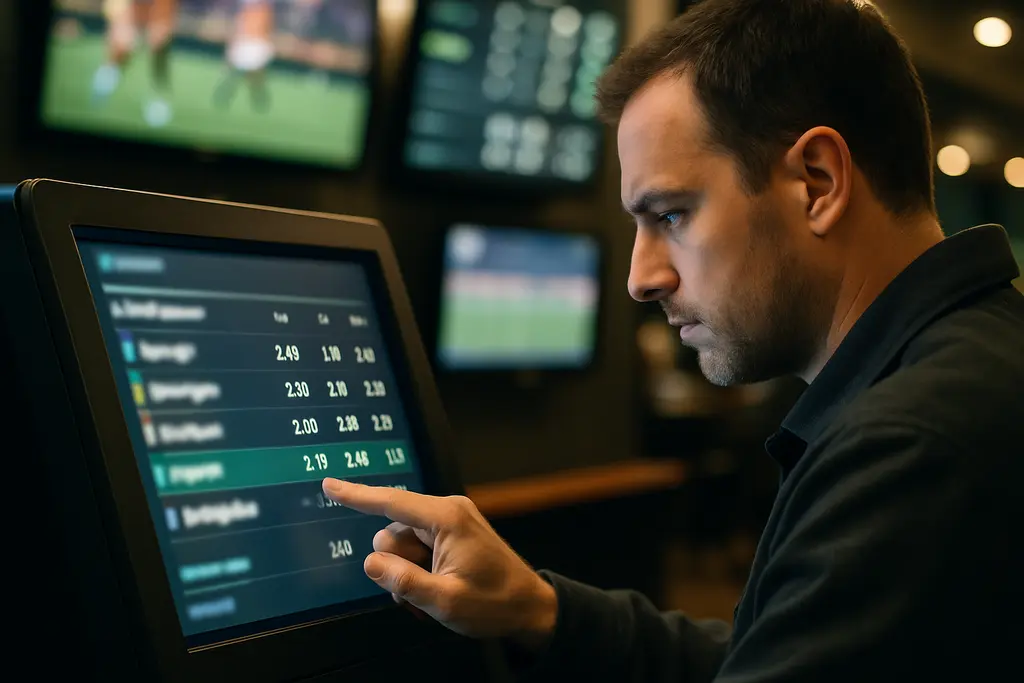 Prop Betting Margins shown through odds boards and pricing notes on a sportsbook desk
