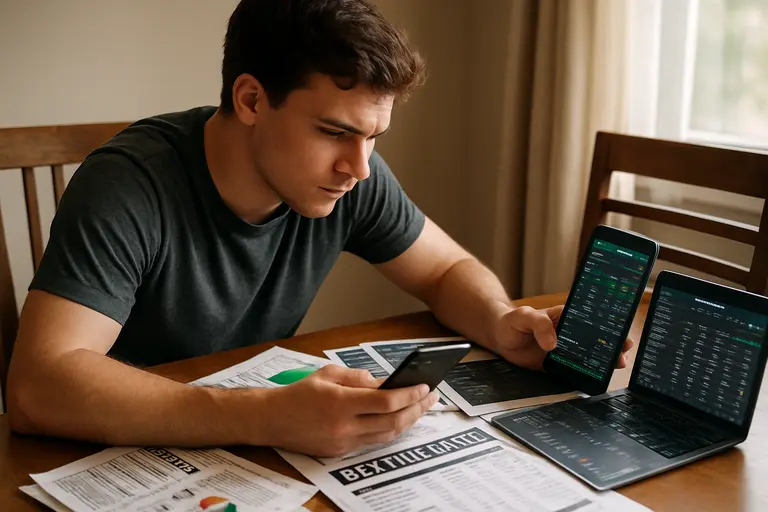 Notebook with odds comparison notes beside a phone showing a live scoreboard